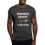 CafePress Wooden Spoon Survivor Dark T Shirt Men's Traditional Fit Dark Casual Tshirt Charcoal