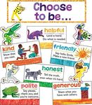 15 Pcs. Carson Dellosa World of Eric Carle Positive Chracter Traits Theme Mini Bulletin Board Decorations Set, Motivational Prompt School Decor Encourages Positive Behavior in the Classroom