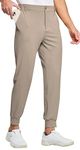 Willit Men's Golf Joggers Stretch Slim Fit Sweatpants Running Travel Work Pants with 5 Pockets Light Brown XXL