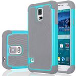 Galaxy S5 Case, Jeylly [Shock Proof] Scratch Absorbing Hybrid Rubber Plastic Impact Defender Rugged Slim Hard Case Cover Shell for Samsung Galaxy S5 S V I9600 GS5 All Carriers