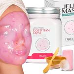 BRÜUN Peel-Off Egyptian Rose Jelly Mask for Face Care – A 23 fl oz Rubber Mask Jar for 30 to 35 Treatments – A Skin Care Moisturizing Gel Mask of Spa Set for Men, Women and Adults