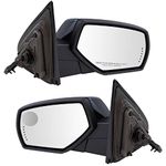 TRQ Mirror Power Fold Heated Memory Signal Puddle Smooth Set of 2 Compatible with GM Pickup