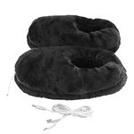 USB Electric Heating Slippers Foot Warmer Electric Heated Up Shoes Men Women Winter Warm Heating Slippers Shoes for Home Office Bedroom Dormitory, 5-9 UK