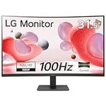 LG Electronics Curved Wide screen Monitor 32MR50C-B, 32 Inch, Full HD 1080p, 100Hz, 5ms GtG, VA Panel, AMD FreeSync, Smart Energy Saving, Anti-Glare, HDMI, Matte Black