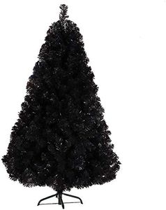 Black Christmas Tree 2.1M/7ft Black Bushy 1680 PVC Tips Sturdy Frame Jupiter Chistmas Gift