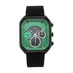 Fastrack Mens After Dark Quartz Analog with Day and Date Green Dial Leather Strap Watch for Guys-Ns3270Nl01, Band Color:Black