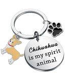 BNQL Chihuahua Keychains Gifts for Chihuahua Lovers Chihuahua Owner Gifts Chihuahua is My Spirit Animal (Chihuahua Keychain)