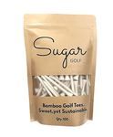 Sugar Golf | Biodegradable Bamboo Golf Tees | Pack of 100 | White, White, Small