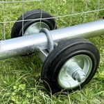 Rolling Gate Wheel, 6" Fence Gate Wheel, Gate Wheels for Metal Tube Gate, Supporting Gates with 1-3/8" Thru 2-1/8" Gate Frames, Rolling Gate Carrier Wheels for Chain Link Fence Rolling Gates