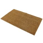 Onlymat Natural Coir Rectangular Doormat With Anti-Slip Rubber Back For Indoor, Outdoor, Patio, Home, And Office - Handcrafted, Large, And Thick Plain Design Mats For Entryway Decor, Beige,90 X 60Cm