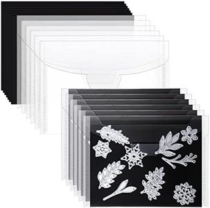 24 Pcs Stamp and Die Storage Bag and Rubber Magnetic Sheet Resealable Storage Pocket,Scrapbooking Storage Stamps and Dies for Card Making Die Cutting (0.5 mm Magnet Sheet)