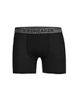 Icebreaker Merino Anatomica Men’s Boxer Briefs, Wool Base Layer for Cold Weather - Soft, Durable Underwear with Contour Pouch, Flatlock Seams to Reduce Chafing, Black, XX-Large