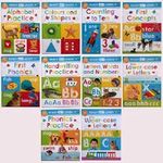 New Ready Set Learn 10 Early Learning Wipe Clean Books Colours Shapes Numbers Phonics Handwriting Counting Ages 3+