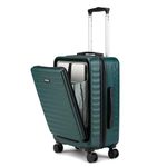 Assembly Cabin Luggage Polycarbonate 55 cms - Premium Hardsided Suitcase | TSA Lock Trolley Bag for Flight Travel - Forest Green-Stark