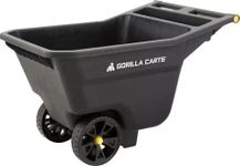 Gorilla Carts 5 Cu. Ft, 300 lb Capacity, Poly Yard Cart, Black