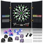 CyeeLife Professional Electronic Dartboard with Cabinets and 12 Darts Set