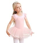 Ballet Tutu dress Lace Short Sleeve Ballerina Costume for Girls Kids Toddler Ballet Outfit Cotton Dance Leotards with Tutu Skirts 2-9 Years