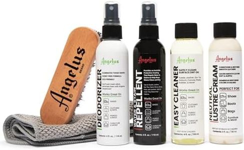 Angelus Sneaker Cleaning Kit | Shoe Cleaner Set for Sneakers, Boots, Leather, Suede | Complete Shoe Care Kit, Clear, 6 Piece Set
