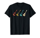 Vintage Electric Guitars T-Shirt Men Women Kids Distressed T-Shirt