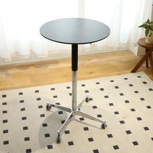 MFFM Versatile Adjustable Height Movable Bar Table Portable High for Any Space Stylish Bar Height Aluminum Star Base Movable for Stand Desk Bistro Table Dining Room Home Kitchen Table