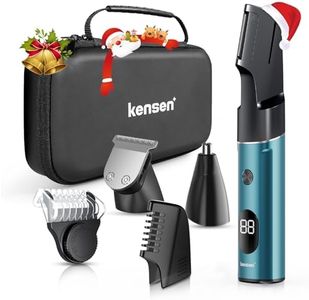 Body Hair Trimmer for Men, kensen 3-in-1Body Groomer for Men, Men's Groin & Pubic Hair Trimmer, Wet/Dry Cordless Waterproof Male Hygiene Razor, Men's Gift (Green)