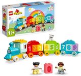 LEGO DUPLO Number Train - Learn To Count - Educational Learning Toy for Toddlers - incl. Colourful Number Bricks and 2 Figures - Gift for 1+ Year Old Boys & Girls - Christmas Treat - 10954