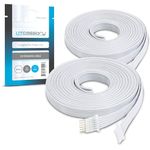 Litcessory Extension Cable for Philips Hue Lightstrip Plus (3m, 2 Pack, White - MICRO 6-PIN V4)