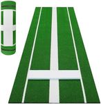 Garvee 10 x 3 ft Softball Pitching Mat,Softball Practice Mat with Rubber Base and Denser Anti-Fade Turf,Softball Pitching Mound for Outdoor and Indoor Use,Green