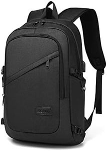 Kono Zaino Porta PC da 15.6 Pollici, Zaino Uomo per Laptop con USB, Zaino Donna Antifurto Impermeabile per Lavoro, Scuola, Aereo, Zaino da Viaggio Backpack per Computer 50 x 14 x 30 cm (Nero)