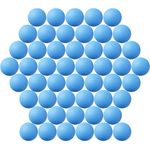 40MM Ping Pong Balls, 50 or 80 Pack Assorted Colored Tennis Balls Multi Color Plastic Balls Fun Beer Ping Pong Balls Bulk for Beer Pong Balls, Arts and Craft, Party Decoration, Cat Balls(50pcs-Blue)