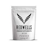 MSM Powder REDWELLS Crystalline Methyl Sulfonyl Methane GMO Free - 500g Pack