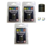 3 x green small mini geocache container geocaching hiding magnetic neodymium D5 City Set