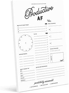 Bliss Collections Daily Planner with 50 Undated 6 x 9 Tear-Off Sheets - Productive AF Organizer, Scheduler, Productivity Tracker for Organizing Appointments, Goals, Tasks, Notes and To Do Lists