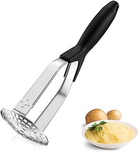 Fousenuk Machacador de Patatas de Acero Inoxidable, Prensa Patatas con Mango Antideslizante, Máquina Trituradora de Patatas Manual, Aplastador para Hacer Puré de Verduras, Frutas, Lavavajillas