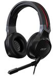 Acer Nitro Gaming Headset NHW820 - (omni-directional mic, adjustable size, 50 mm drivers, 3.5 mm jack, black and red)