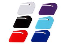 Letter Opener Envelope Slitter,Plastic Razor Blade Paper Knife,6 Pack (red/White/Dark Blue/Black/Purple/Sky Blue)