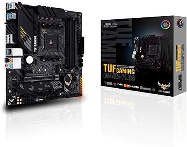 ASUS TUF Gaming B550M-PLUS, AMD B550 (Ryzen AM4) Micro ATX Motherboard (PCIe 4.0, Dual M.2, 10 DrMOS, DDR4 4400, 6, 2.5 Gb Ethernet, HDMI, DP, USB 3.2 Gen 2 Type-A and C, Aura Sync)