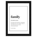 ArtX Paper Family Noun Quirky Quotes Motivational Quotes Wall Frames, Inspiring Quotes For Home, Office and Study Room Decor, Multicolor A4 Framed Posters, Set of 1