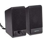 Amazon Basics Computer Speakers For Desktop or Laptop PC, USB-Powered, Black