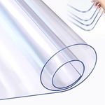 1.5mm Clear Desk Cover Protector Transparent PVC Table Pad Scratch Resistant Mat Furniture 30x80cm 40x60cm 100x120cm 120x200cm Waterproof Pads (Color : Thick 1.5mm/0.06", Size : 120x210cm)