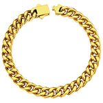 Gold Chain Bracelet Cuban Chain Bracelet Gold Curb Bracelet Women Mens Gold Bracelet Stainless Steel Bracelets for Men Cuban Link Bracelet