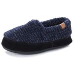 Acorn Unisex-Kid's Moc Slipper, Blue Check, 8-9 Toddler M