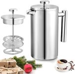 Miuly French Press 34oz, Double Ins