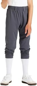 DEVOROPA 2T/3T/4T/5T to Big Kids Youth Boys Baseball Pants Girls Softball Pants Fast Pitch Tee Ball Practice Pants Pockets Dark Grey 4T