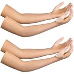 Grafanty Elderly Skin Protection Sleeves Arm Protectors for Thin and Bruising Compression Washable Men Women Bruise Protective Arm Sleeve for Thin Skin Elderly Women Prevent Products 2Pair