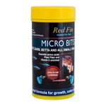 JSquare Red Fin Micro Bits Fish Food for Aquarium | 53% Protein | 0.5mm - Slow Sinking Crumbles | Enhances Natural Color & Immunity for tetras, Guppies, barbs, bettas & Tropical Fishes | 100g