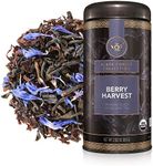 Teabloom Organic Black Tea, Berry Harvest Loose Leaf Tea, Sweet and Fruity Black Tea, USDA Certified Organic, Fresh Whole Leaf Blend in Reusable Gift Canister, 2.82 Ounce Loose Leaf Tea Canister Makes 35-50 Cups