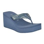 Guess Women's Demmey Sandal, Denim Blue 400, 4.5 UK