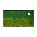 Pro Active Nylon Dual-Surface Hitting/Practice, Chipping And Driving Golf Grass Mat with Fairway And Rough Surfaces- Green