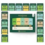 VAHDAM, Green Tea Assortment - Tea Bags Sampler (5 Flavors, 20 Pyramid Tea Bags) Mothers Day Gifts From Daughter & Son | Tea Variety Pack | Tea Gift Set, Tea Set | Tea Box | Gifts for Mom, Mom gifts